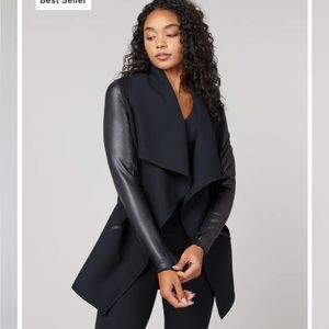 Spanx drape front coat